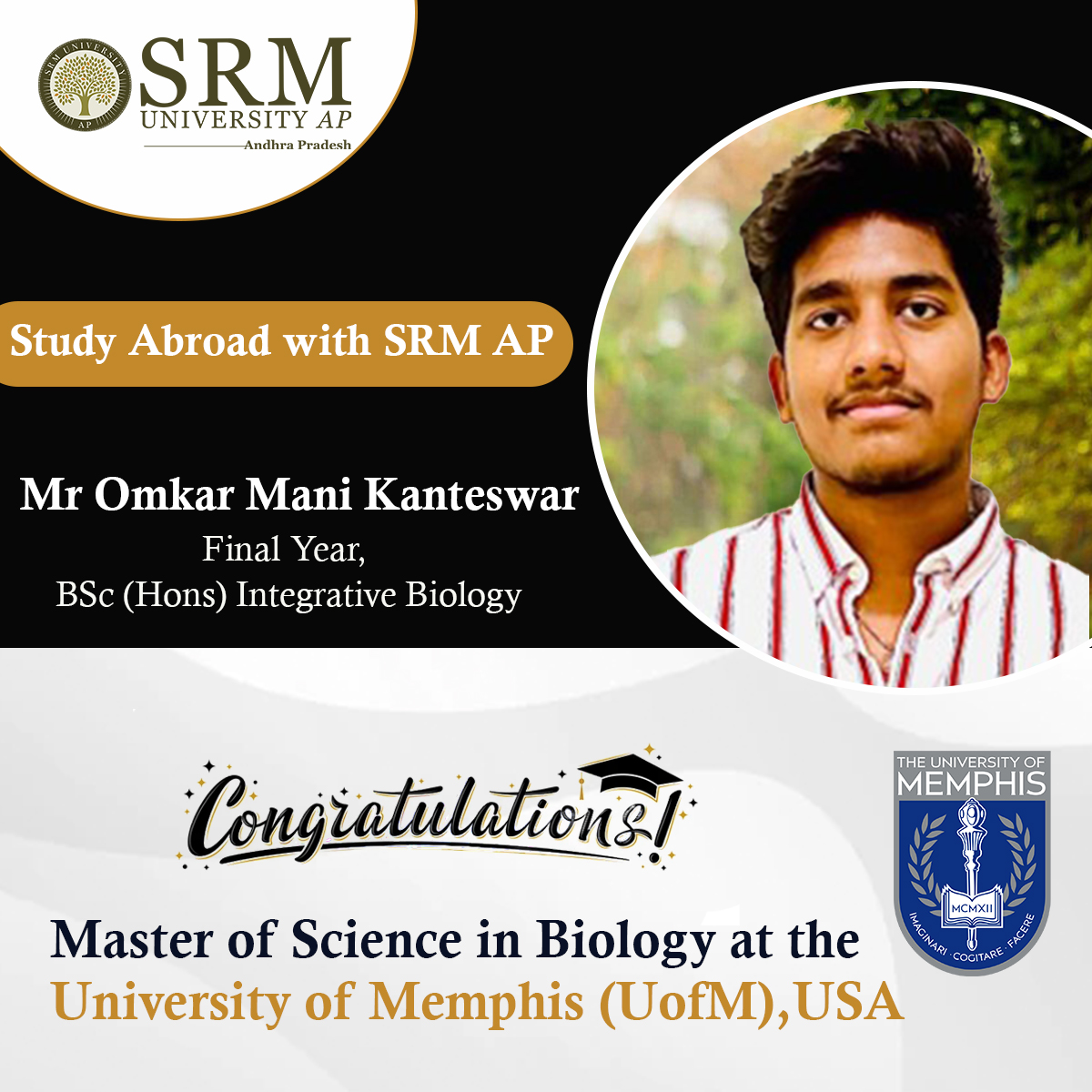 Omkar Mani Kanteswar -Bsc Integrative Biology 